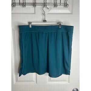St. John's Bay Active Women's Textured Skort Teal NEW ~ Size 1X